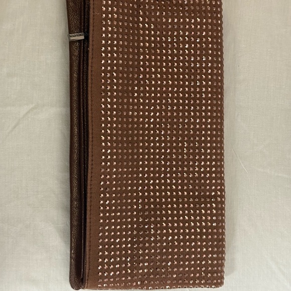 BCBGeneration Lola Brown Clutch with Rhinestone Accents - Picture 1 of 9